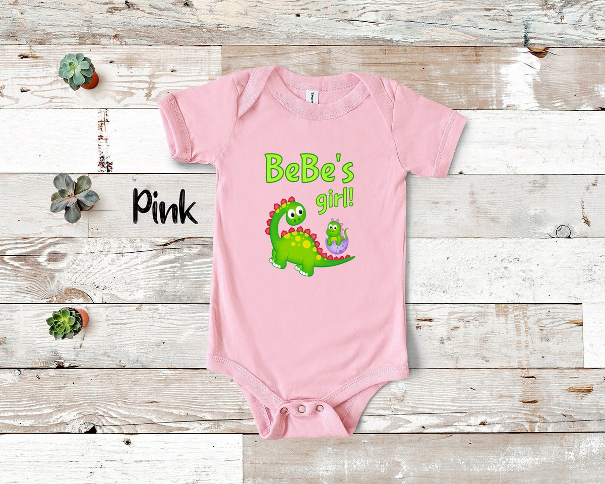 BeBe39s Girl Cute Grandma Name Dinosaur Baby Bodysuit Tshirt or Toddler Shirt for a Special Grandmother Gift or Pregnancy Announcement Graphic Tee – Bold Style · Top Pick For Any Outfit