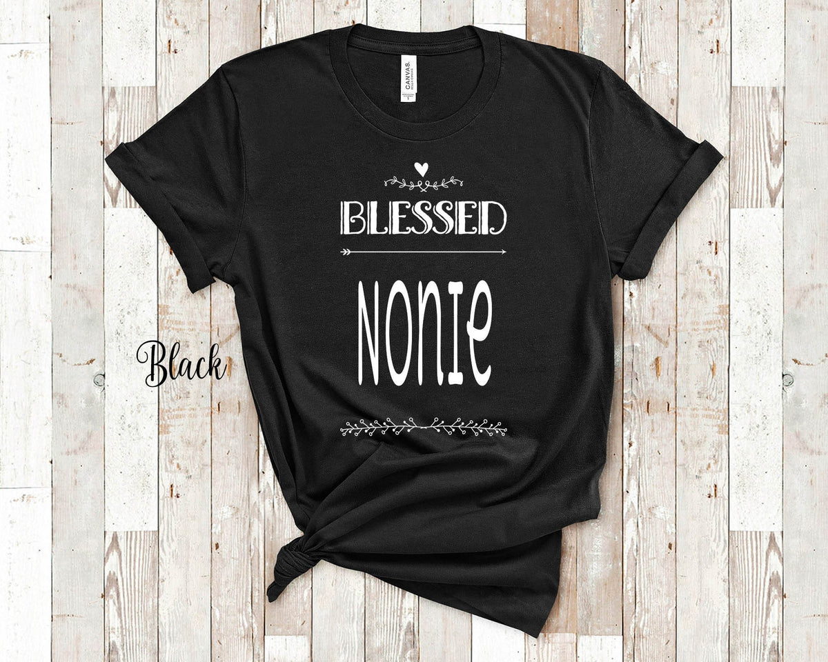 Blessed Nonie Grandma Tshirt Italy Italian Grandmother Gift Idea for Mother39s Day Birthday Christmas or Pregnancy Reveal Announcement Graphic Tee – Bold Style · Must-Have Style