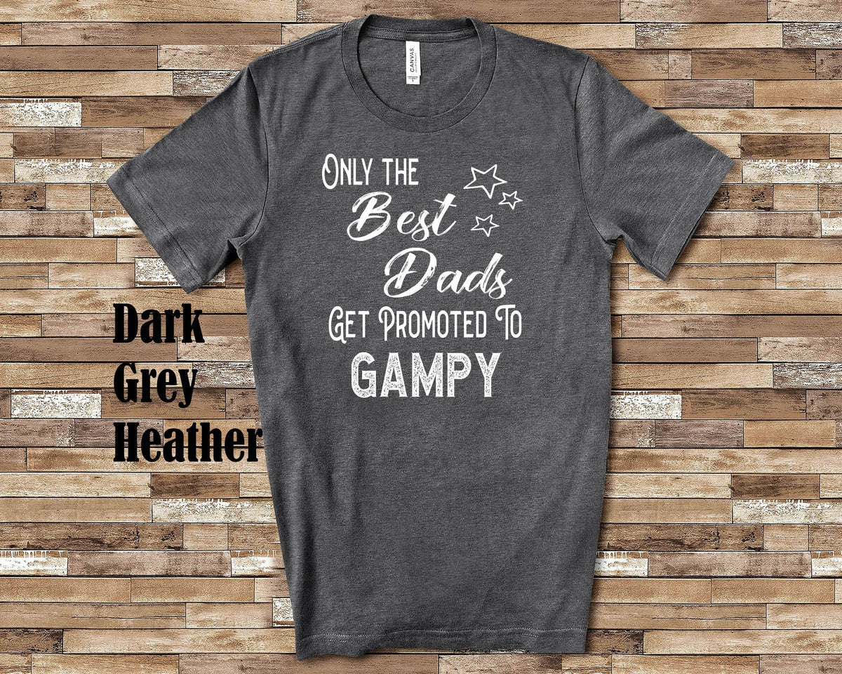 The Best Dads Get Promoted to Gampy Grandpa Tshirt Special Grandfather Gift Idea for Father39s Day Birthday Christmas or Pregnancy Reveal Graphic Tee – Cozy Vibes · Top Pick For Any Outfit