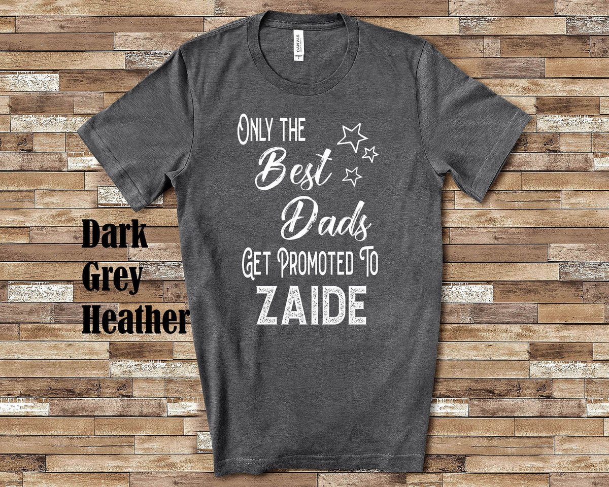 The Best Dads Get Promoted to Zaide Grandpa Tshirt Jewish Grandfather Gift Idea for Father39s Day Birthday Christmas or Pregnancy Reveal Graphic Tee – Premium Graphic · Trending Graphic Apparel