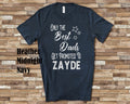 The Best Dads Get Promoted to Zayde Grandpa Tshirt Jewish Grandfather Gift Idea for Father39s Day Birthday Christmas or Pregnancy Reveal Graphic Tee – Everyday Comfort · Great Gift For Fans