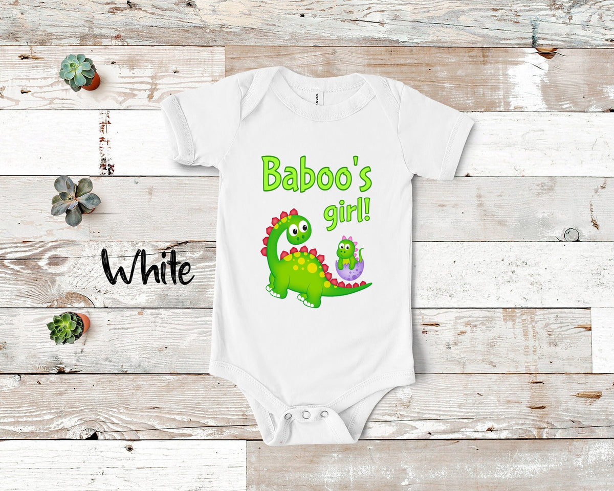 Baboo39s Girl Cute Grandpa Name Dinosaur Baby Bodysuit Tshirt or Toddler Shirt for a Special Grandfather Gift or Pregnancy Announcement Graphic Tee – Warm & Stylish · Top Pick For Any Outfit