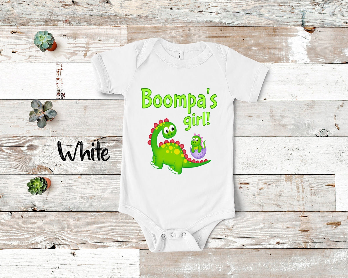 Boompa39s Girl Cute Grandpa Name Dinosaur Baby Bodysuit Tshirt or Toddler Shirt for a Special Grandfather Gift or Pregnancy Announcement Graphic Tee – Feel-Good Design · Must-Have Style