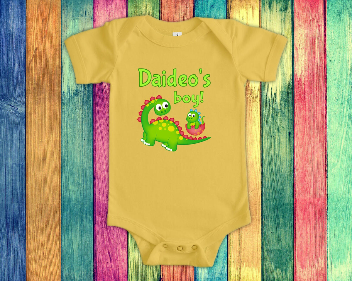 Daideo39s Boy Cute Grandpa Name Dinosaur Baby Bodysuit Tshirt or Toddler Shirt for a Ireland Irish Grandfather Gift or Pregnancy Reveal Graphic Tee – Easygoing Wear · Trending Graphic Apparel