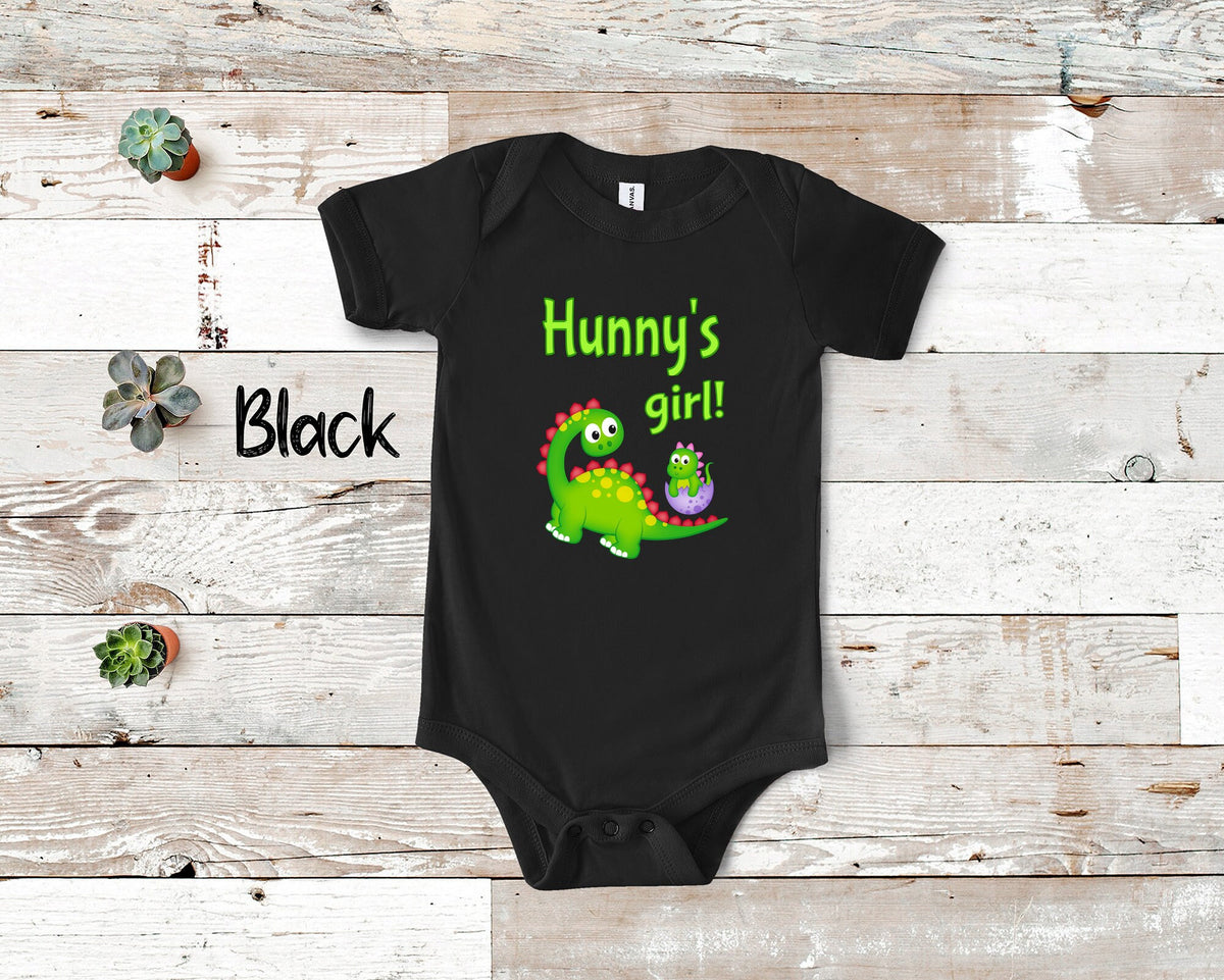 Hunny39s Girl Cute Grandma Name Dinosaur Baby Bodysuit Tshirt or Toddler Shirt for a Special Grandmother Gift or Pregnancy Announcement Graphic Tee – Premium Graphic · Perfect For Daily Wear