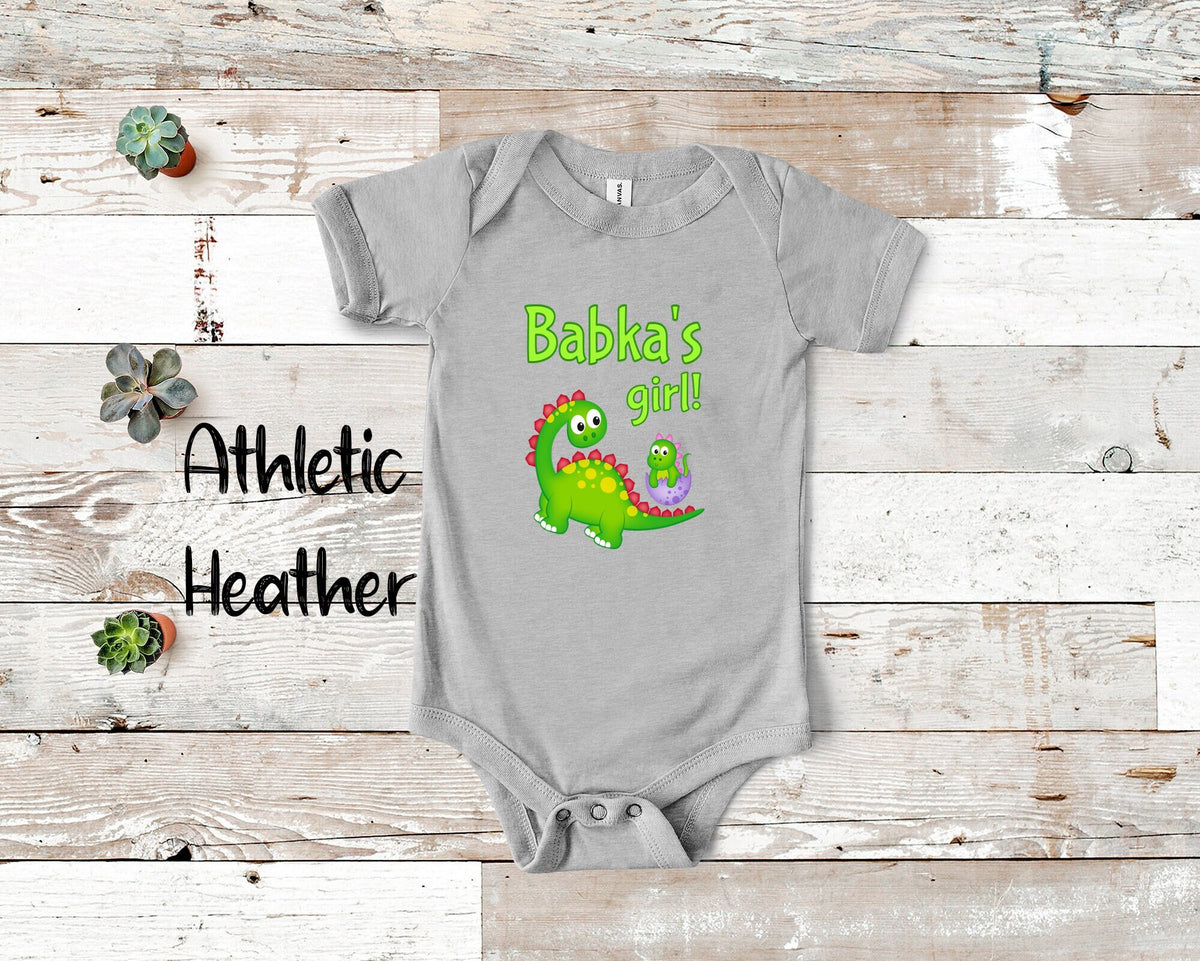 Babka39s Girl Cute Grandma Name Dinosaur Baby Bodysuit Tshirt or Toddler Shirt for a Polish Grandmother Gift or Pregnancy Announcement Graphic Tee – Warm & Stylish · Must-Have Style