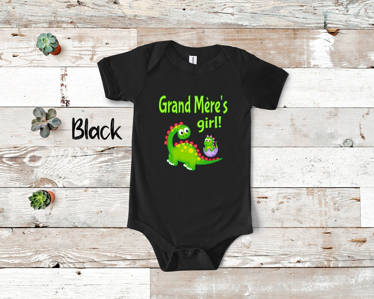 Grand Mre39s Girl Cute Grandma Name Dinosaur Baby Bodysuit Tshirt or Toddler Shirt for a France French Grandmother Gift or Pregnancy Reveal Graphic Tee – Premium Graphic · Must-Have Style