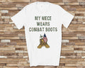 My Niece Wears Combat Boots for Aunt or Uncle of Military Relative Great Birthday Mothers Day Fathers Day Christmas Gifts Graphic Tee – Warm & Stylish · Perfect For Daily Wear