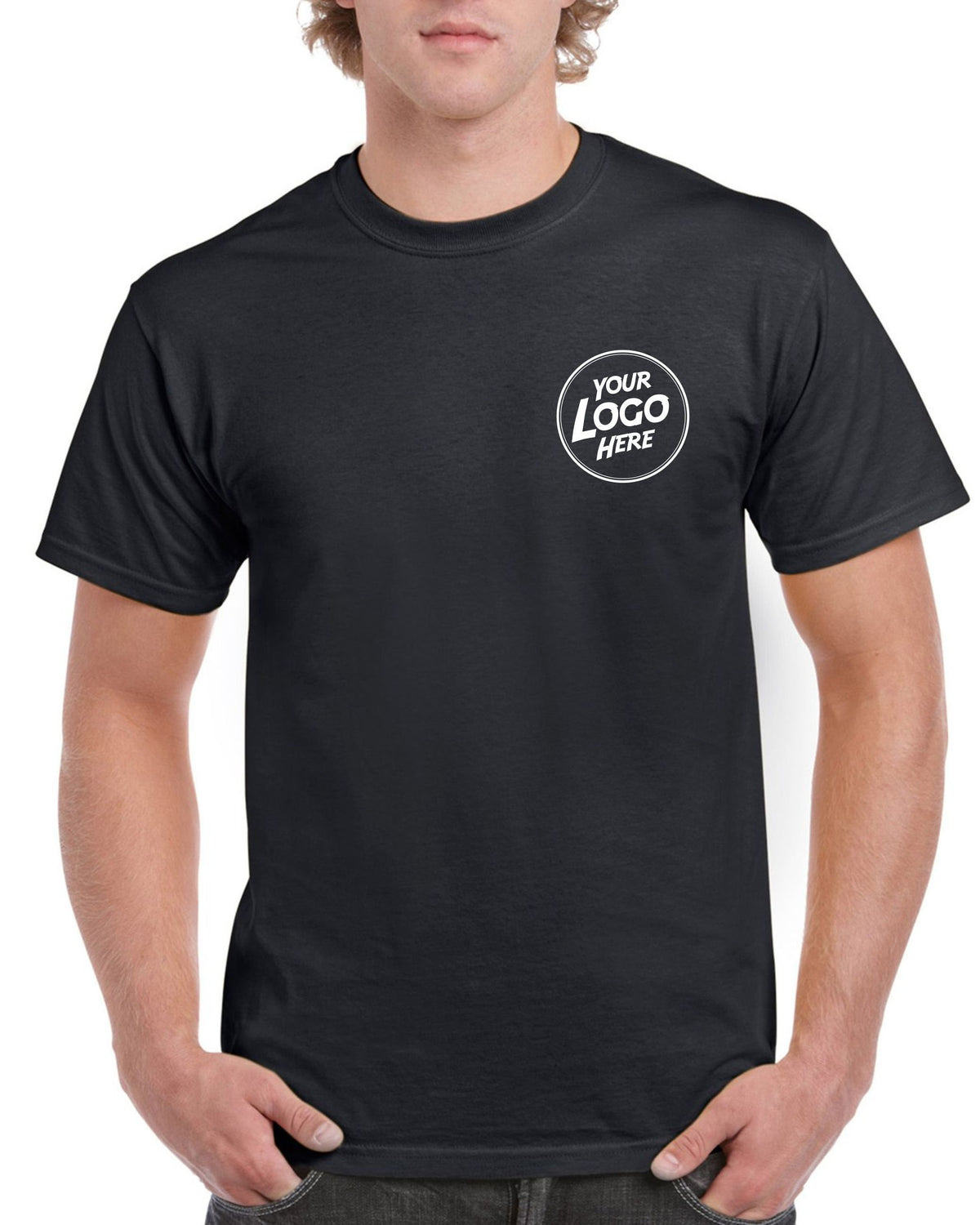 Mens TShirt with Custom Personalise Logo Choose Your Own Work Wear Cotton Top Graphic Tee – Fan Favorite · High-Quality Print