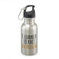 Funny Knitter Gift Knitting Gift Idea I Learned To Knit In Prison Prison Humor Knitting Humor Water Bottle Graphic Tee – Everyday Comfort · Trending Graphic Apparel