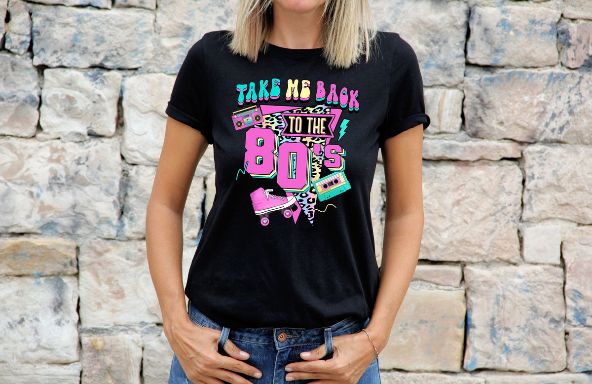 Retro Take Me Back To The 80s Weekend Women39s Fancy Cotton TShirts Ideal For Parties Graphic Tee – Cozy Vibes · Must-Have Style