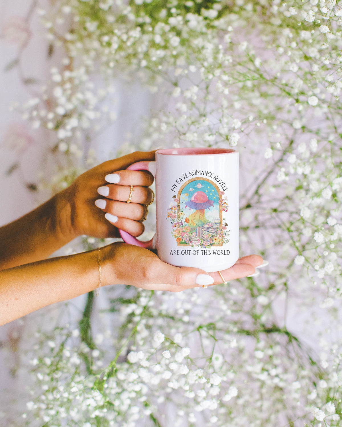 Funny Bookish Coffee Mug for Fantasy Romance Reader 15 oz Coffee Mug Cute Bookish Alien Science Fiction Coffee Mug for Romance Bookworm Graphic Tee – Warm & Stylish · High-Quality Print