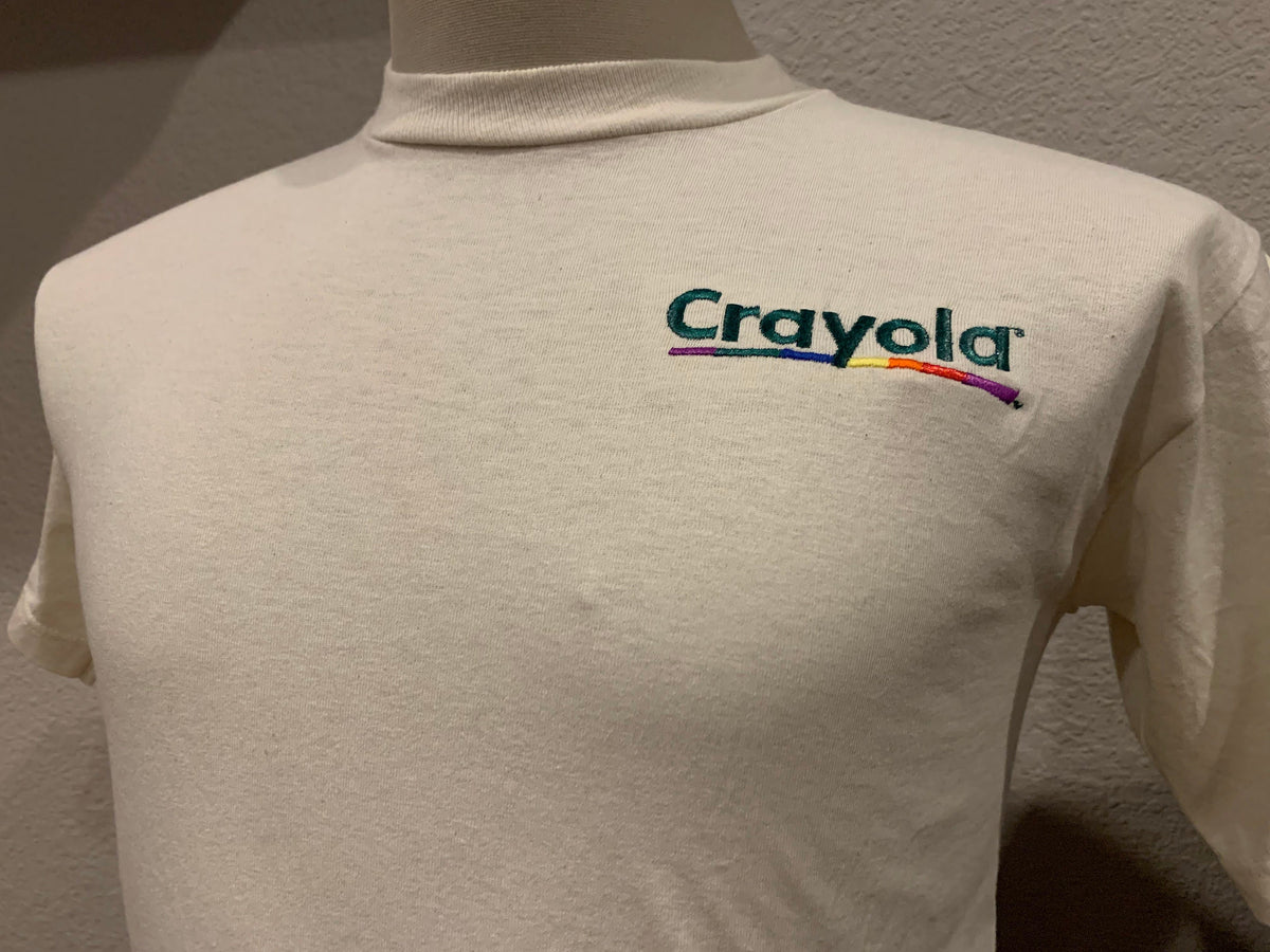 Vintage 9039s Crayola White T Shirt Size M Graphic Tee – Feel-Good Design · High-Quality Print