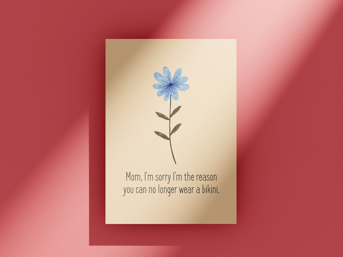 Funny Mother Greeting Card Mother39s Day Card Mom Card Mother39s Birthday No Longer Wear a Bikini Graphic Tee – Everyday Comfort · Must-Have Style