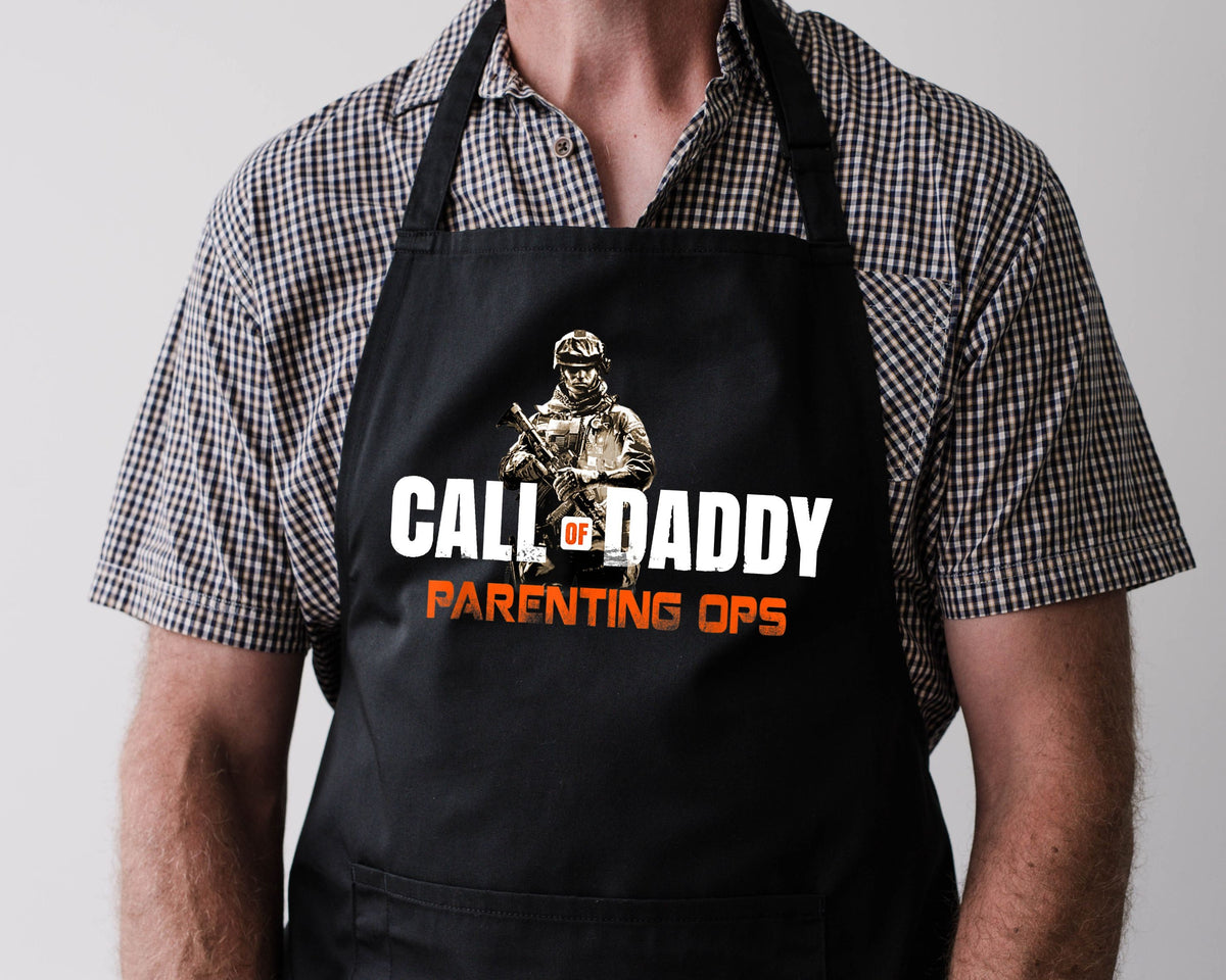 Baking Apron Fathers Day Gift Chefs Cooking Apron Call of Daddy Graphic Tee – Warm & Stylish · Trending Graphic Apparel