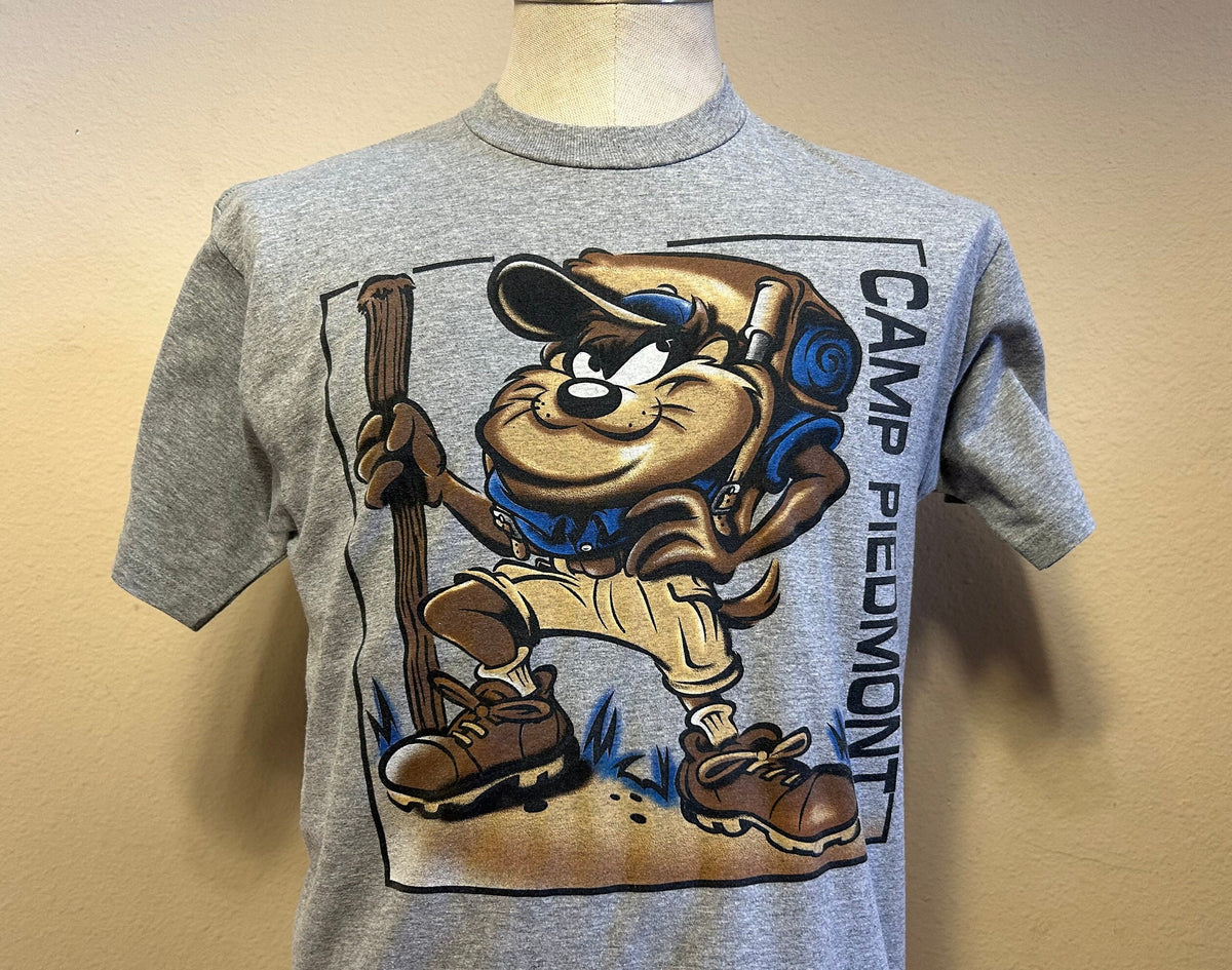Vintage 9039s Looney Tunes TAZ Tasmanian Devil Camp Piedmont 50 Year Anniversary TShirt M Graphic Tee – Premium Graphic · High-Quality Print