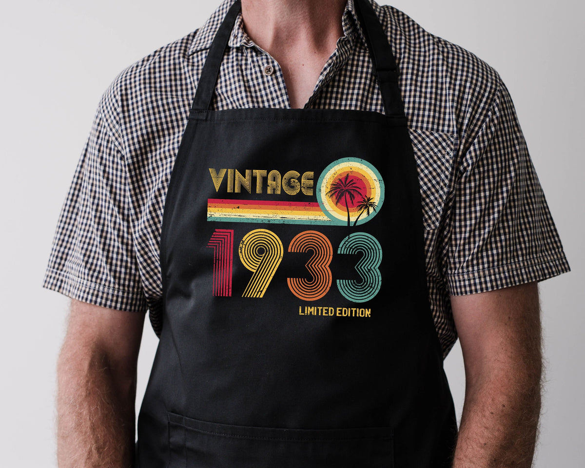 Baking Apron 91st Birthday Gifts Cotton Aprons for Men Dad 91 Years Old Bbq Summer Vintage 1933 Limited Edition Graphic Tee – Warm & Stylish · Top Pick For Any Outfit