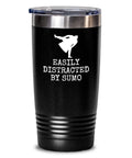 Sumo Power Tumbler Bold Sumo Wrestler Design Japanese Sports Enthusiast Gift Unique Drinkware Easily Distracted By Sumo Graphic Tee – Cozy Vibes · Great Gift For Fans