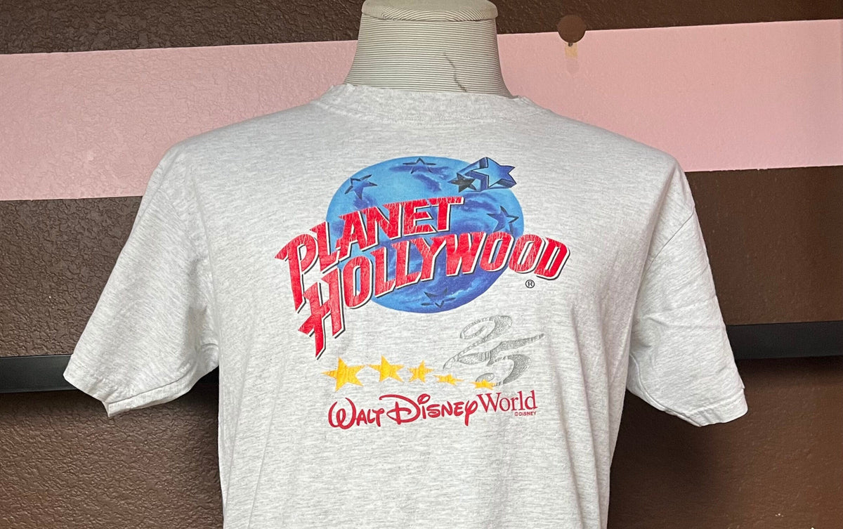 Vintage 9039s Planet Hollywood Walt Disney World TShirt L Graphic Tee – Soft Feel · Great Gift For Fans