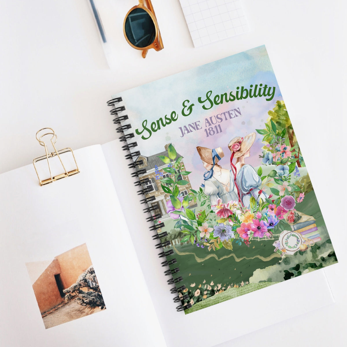 Jane Austen Gift for Friend Sense and Sensibility Spiral Notebook with 118 Pages Bookish Gift English Teacher or Regency Romance Reader Graphic Tee – Premium Graphic · Perfect For Daily Wear