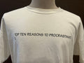 Vintage 9039s Ten Reasons to Procrastinate White T Shirt Size XL Graphic Tee – Easygoing Wear · Must-Have Style