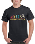 Top Gift TShirt for Dad Evolution of Soccer Sports Cotton Comfort Graphic Tee – Warm & Stylish · Great Gift For Fans