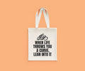 Biker Tote Bag Motorcycle Rider Gift When Life Throws You A Curve Motorbike Bag Tote Bag – Aesthetic Look · Trending Graphic Apparel
