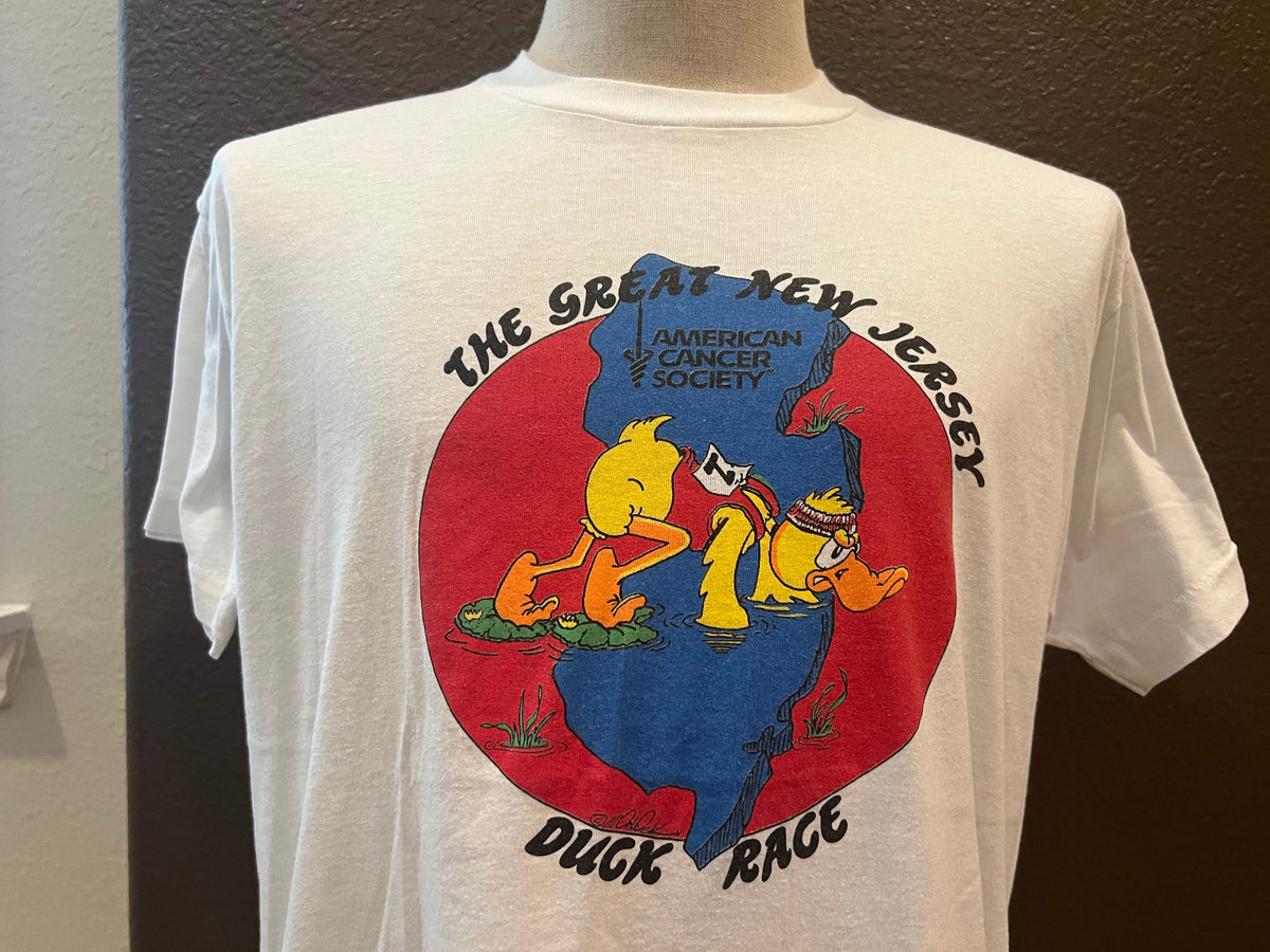 Vintage 8039s The Great New Jersey Duck Race White T Shirt Size L Jersey – Cozy Vibes · Trending Graphic Apparel