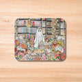 Cute Floral Mousepad with Flowers Ghost in Overgrown Flower Library Spooky Ghost Mousepad for Book Lover Bookish Gift for Ghost Lover Graphic Tee – Feel-Good Design · Must-Have Style