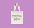 Surrogacy Tote Bag Surrogate Mother Gift Surrogate Present I Make Families Tote Bag – Bold Style · Perfect For Daily Wear