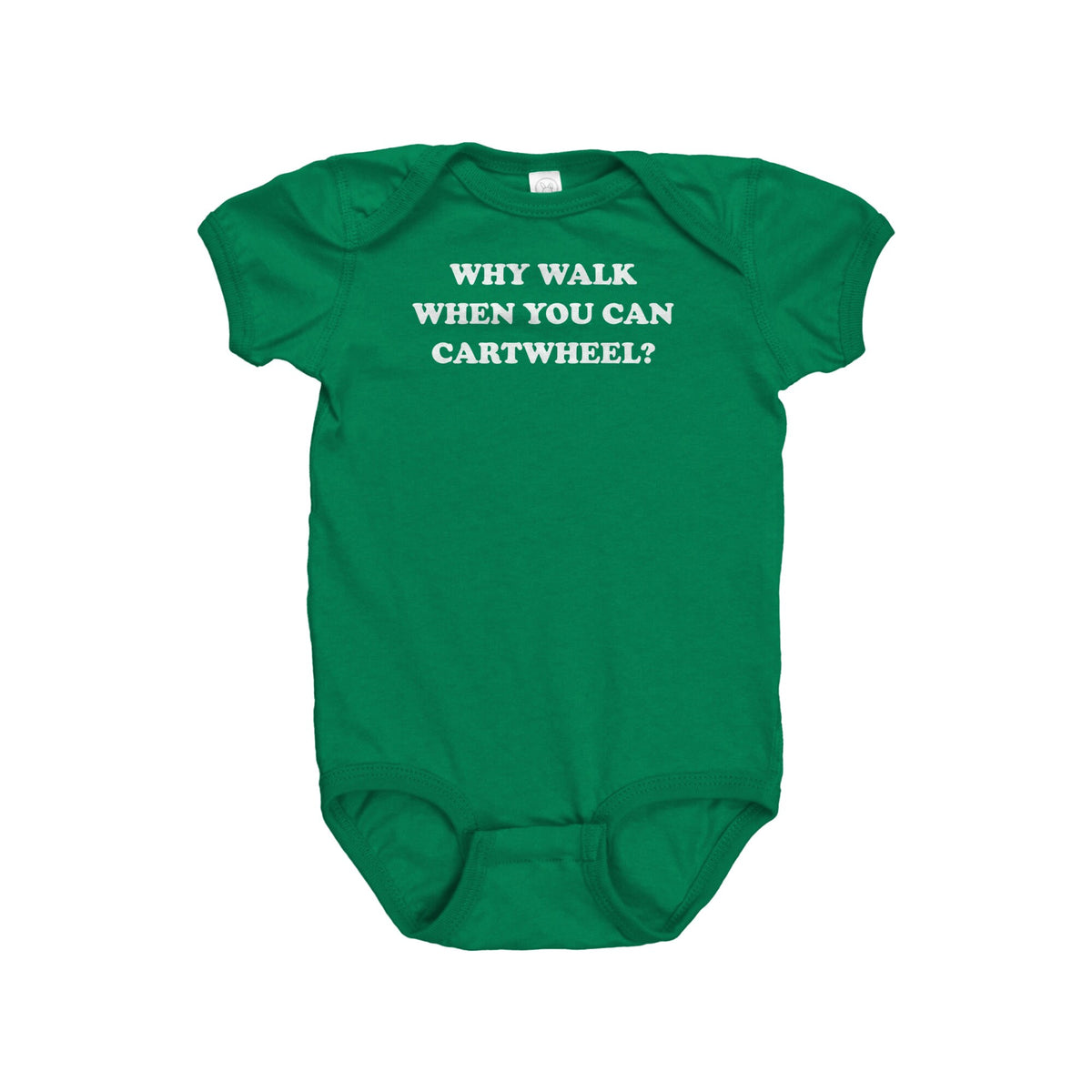 Gymnastics Baby Bodysuit Gymnast Baby Gift Baby Onepiece Why Walk When You Can Cartwheel Baby Shower Gift Idea All Cotton Graphic Tee – Soft Feel · Trending Graphic Apparel