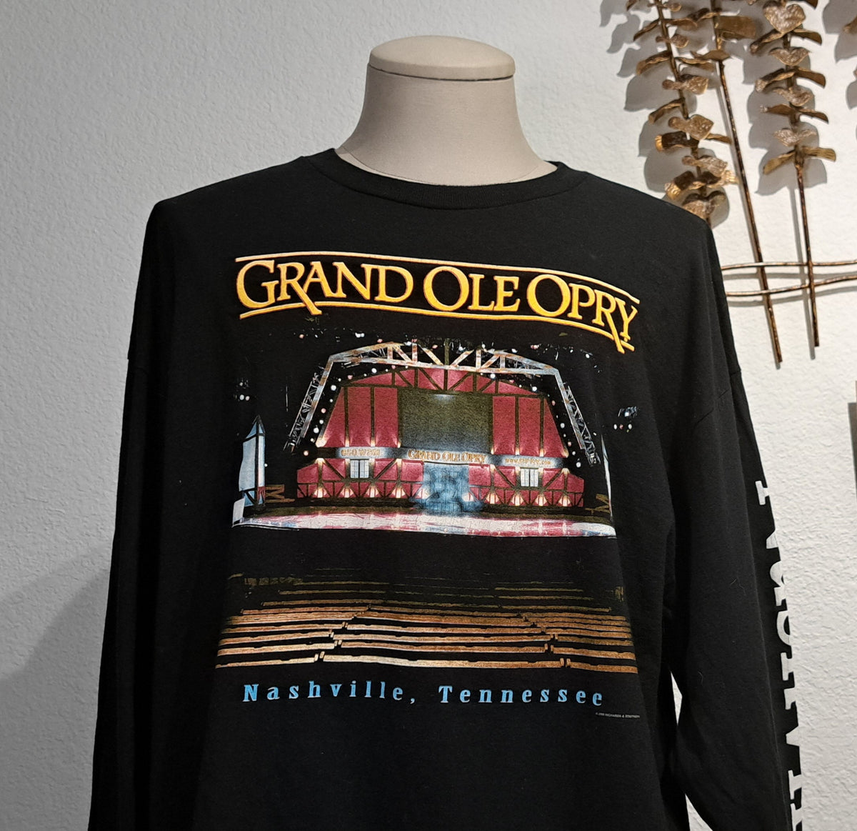 Vintage 9039s Grand Ole Opry Theater Country Music black long sleeve Tshirt size XL Graphic Tee – Cozy Vibes · Trending Graphic Apparel