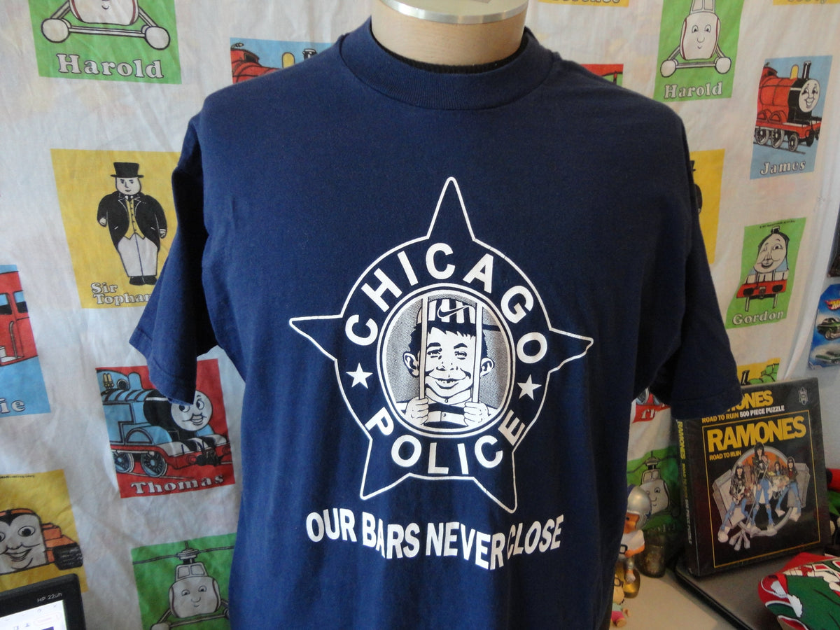 Vintage 9039s Chicago Jail Tourist tee navy blue T Shirt XL Graphic Tee – Soft Feel · Great Gift For Fans