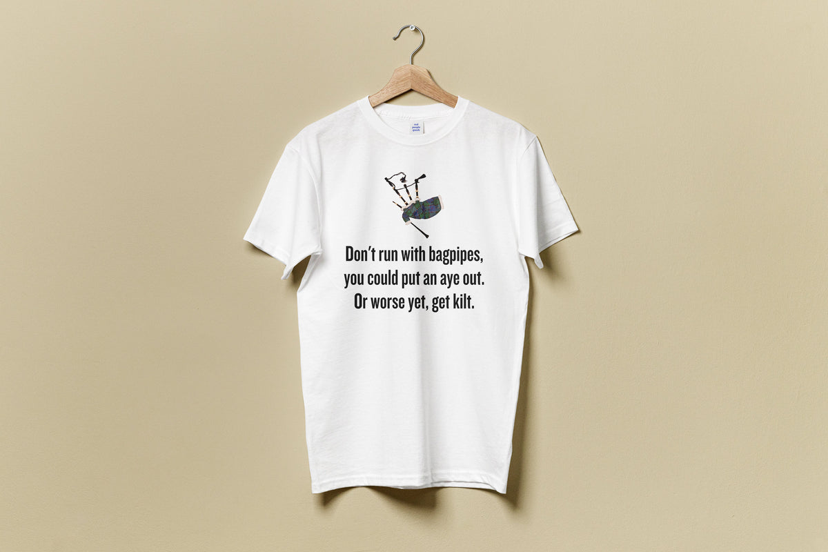 Funny Bagpipes Shirt Bagpiper Gift Idea Piper Present Don39t Run With Bagpipes Tote Bag – Feel-Good Design · Great Gift For Fans