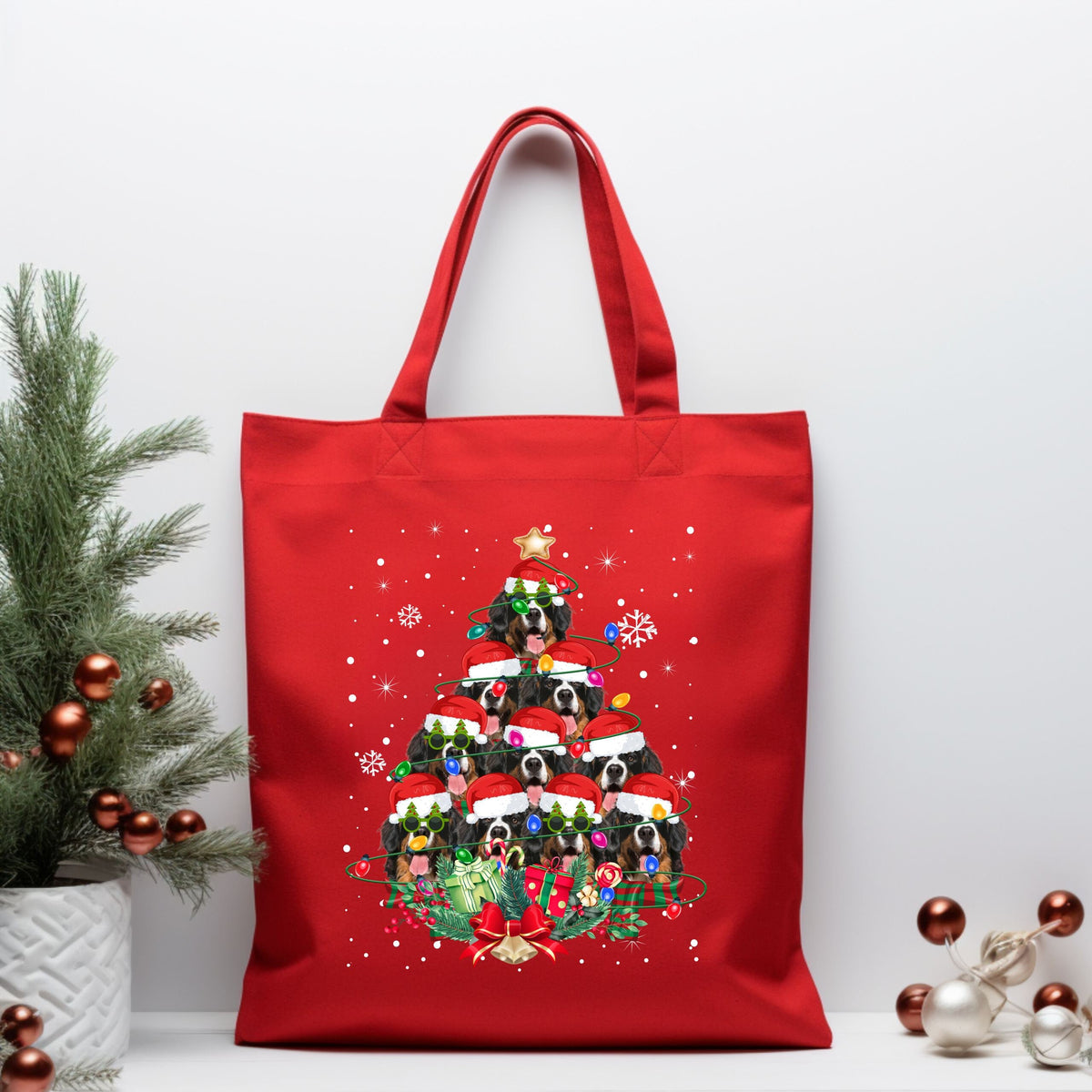 Christmas Xmas Stocking Filler Bernese Mountain Dog Bag For Men Women Kids Dog Themed Xmas Cotton Tote Bag For Life Xmas Sack Tote Bag – Cozy Vibes · Must-Have Style