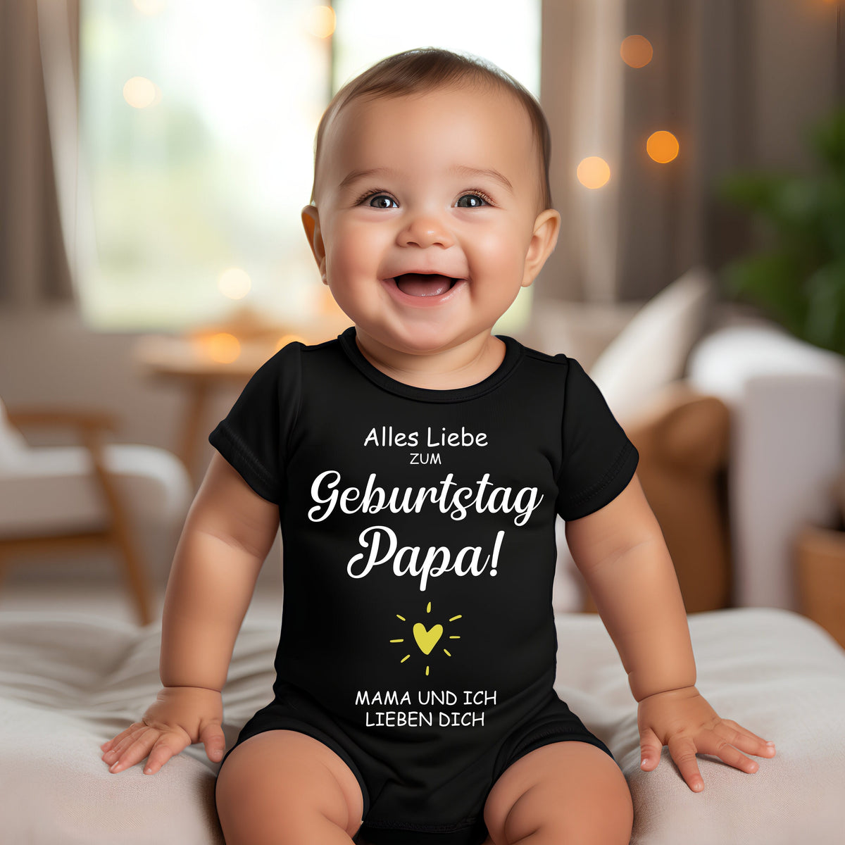 Happy birthday dad! Celebrate dad's birthday with love. Dad's birthday gift. Baby bodysuit Happy Birthday Dad, Mom, Grandma, Grandpa.