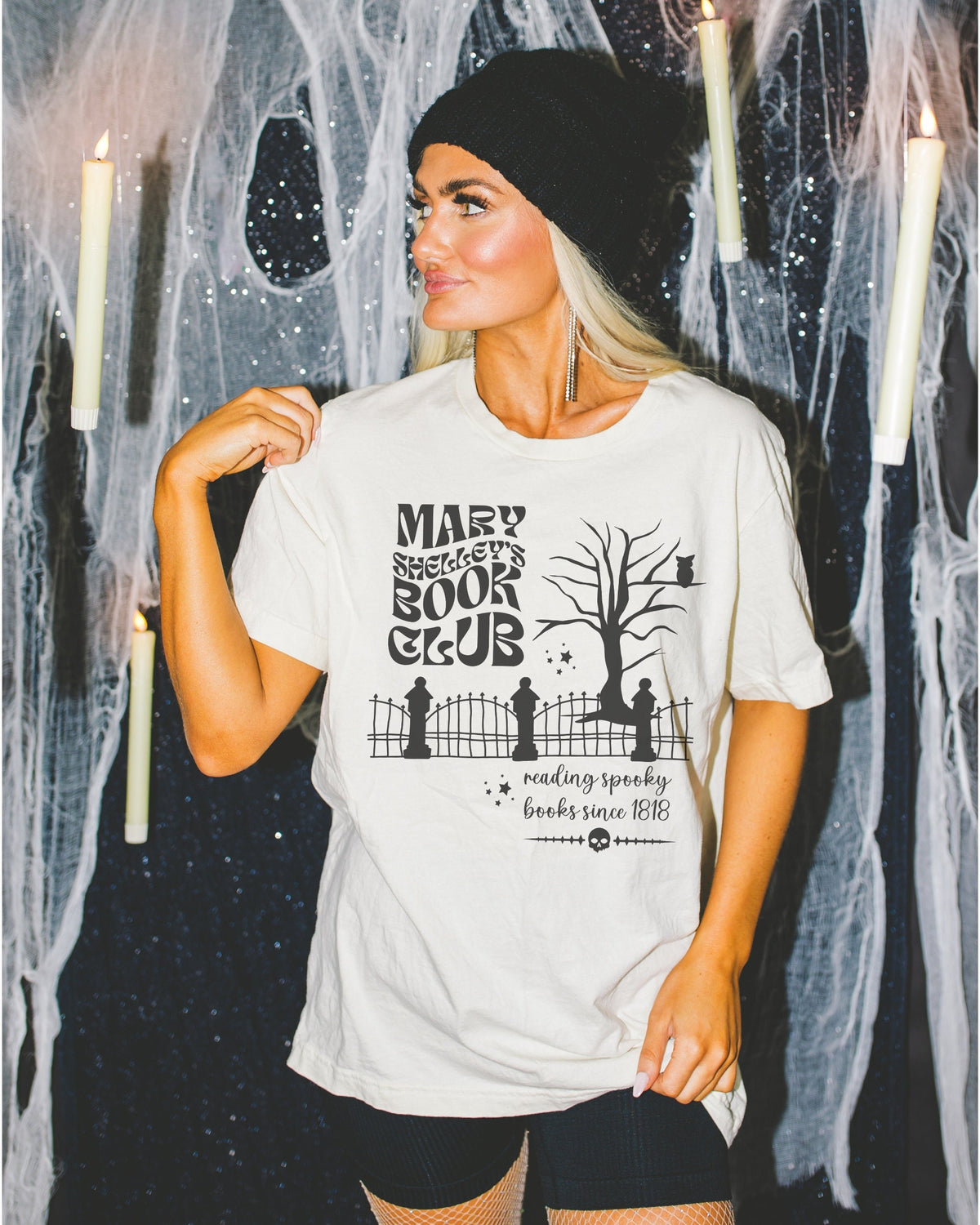 Spooky Bookish Tee Shirt for Halloween Mary Shelley39s Book Club School Librarian Reading Teacher Tee Shirt Gothic History Tee for Reader Graphic Tee – Cozy Vibes · Great Gift For Fans