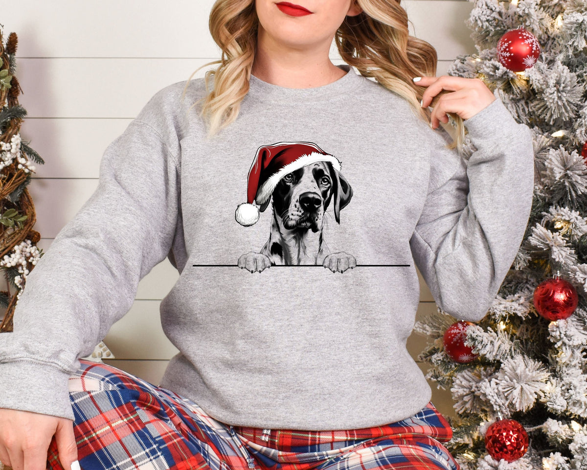 Xmas Sweatshirt English Pointer Dog Christmas Sweater Xmas Jumper Day Santa Hat For Men Women Kids Sweatshirt – Fan Favorite · Must-Have Style