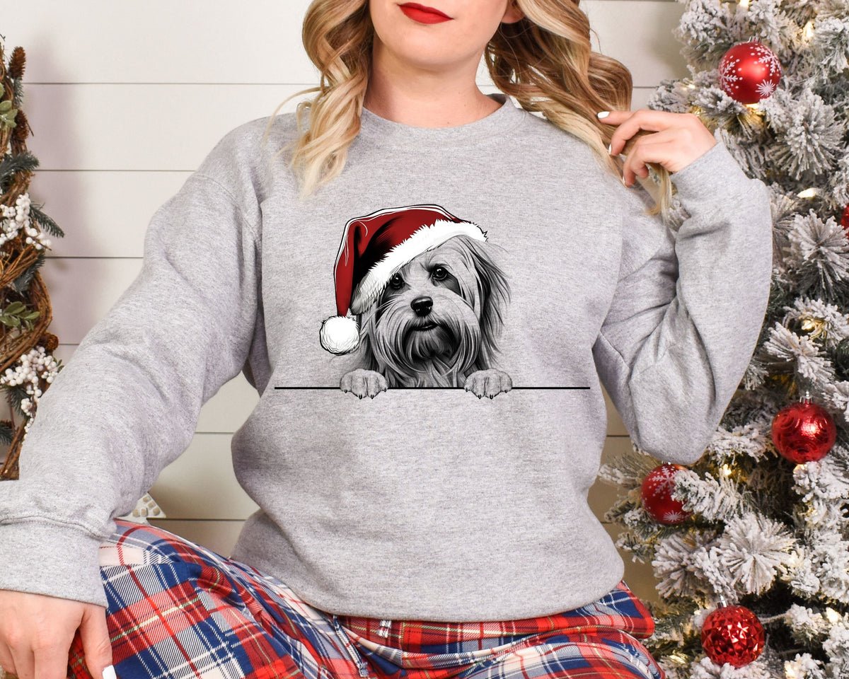 Xmas Sweatshirt Lowchen Little Lion Dog Christmas Sweater Xmas Jumper Day Santa Hat For Men Women Kids Sweatshirt – Feel-Good Design · Great Gift For Fans
