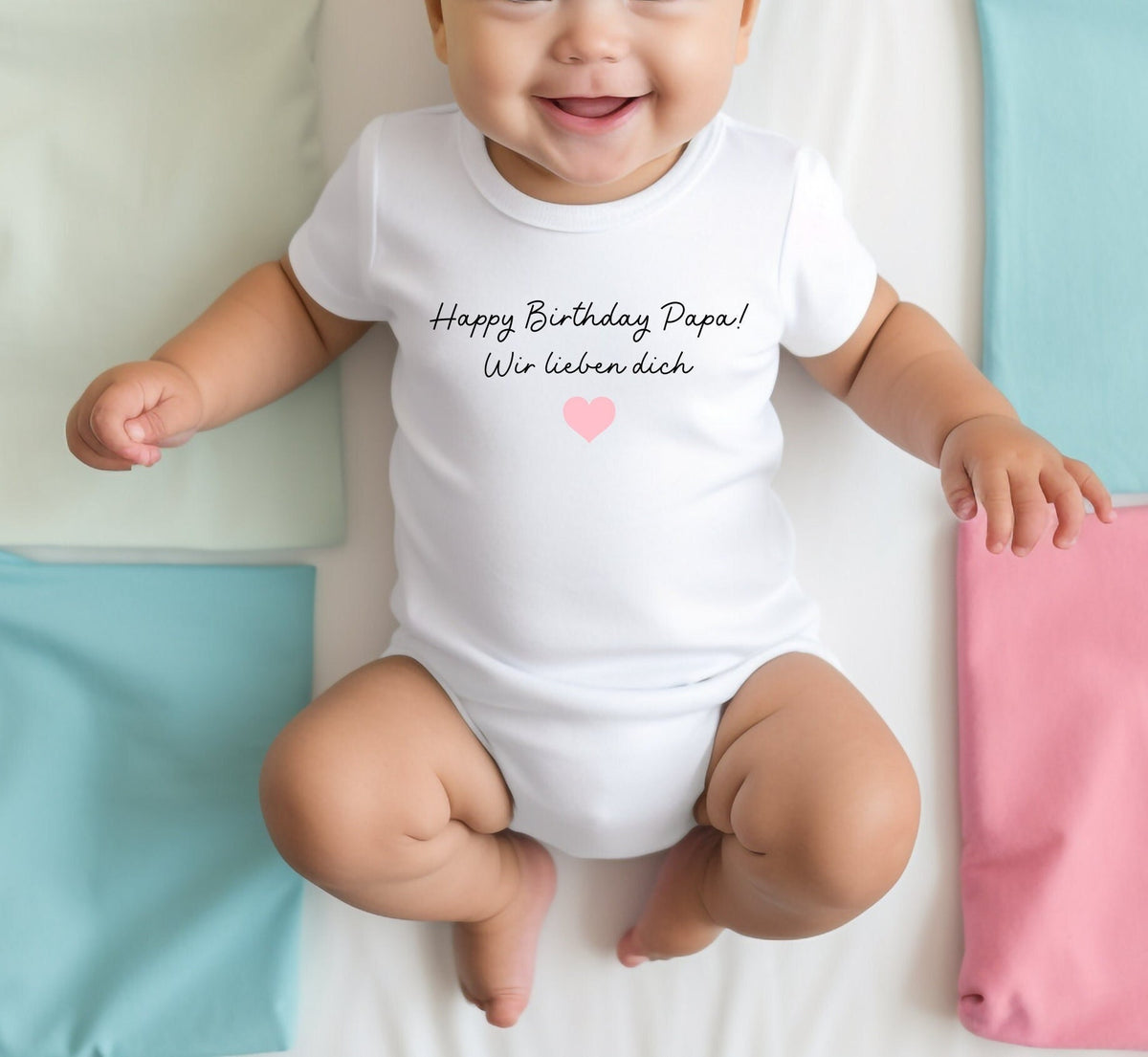 Happy Birthday Dad!We love you baby bodysuit.Dad's birthday baby bodysuit.Dad's birthday gift.Baby bodysuit Happy Birthday!