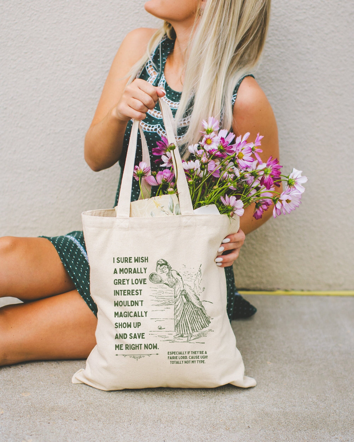 Funny Book Lover Tote Bag for Reader Who Loves Fantasy Romance Silly Bookworm Tote for Library Cute Bookworm Gift for Romance Reader Tote Bag – Aesthetic Look · High-Quality Print