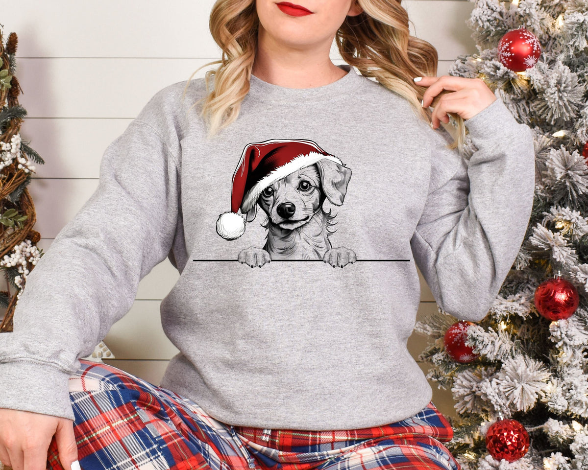 Xmas Sweatshirt Chiweenie Dog Christmas Sweater Xmas Jumper Day Santa Hat For Men Women Kids Sweatshirt – Warm & Stylish · Perfect For Daily Wear