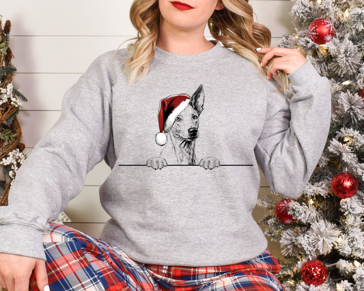 Xmas Sweatshirt Ibizan Hound Dog Christmas Sweater Xmas Jumper Day Santa Hat For Men Women Kids Sweatshirt – Warm & Stylish · Top Pick For Any Outfit