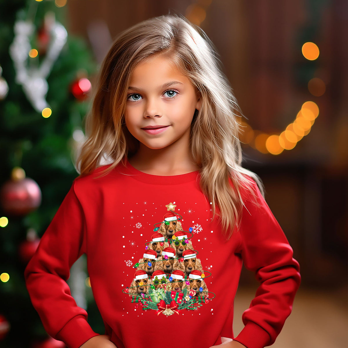 Kids Xmas Jumper Cocker Spaniel Dog Kids Xmas Gifts Childrens Xmas Sweater Kids Christmas Sweatshirt Childs Xmas Shirt Sweatshirt – Feel-Good Design · High-Quality Print