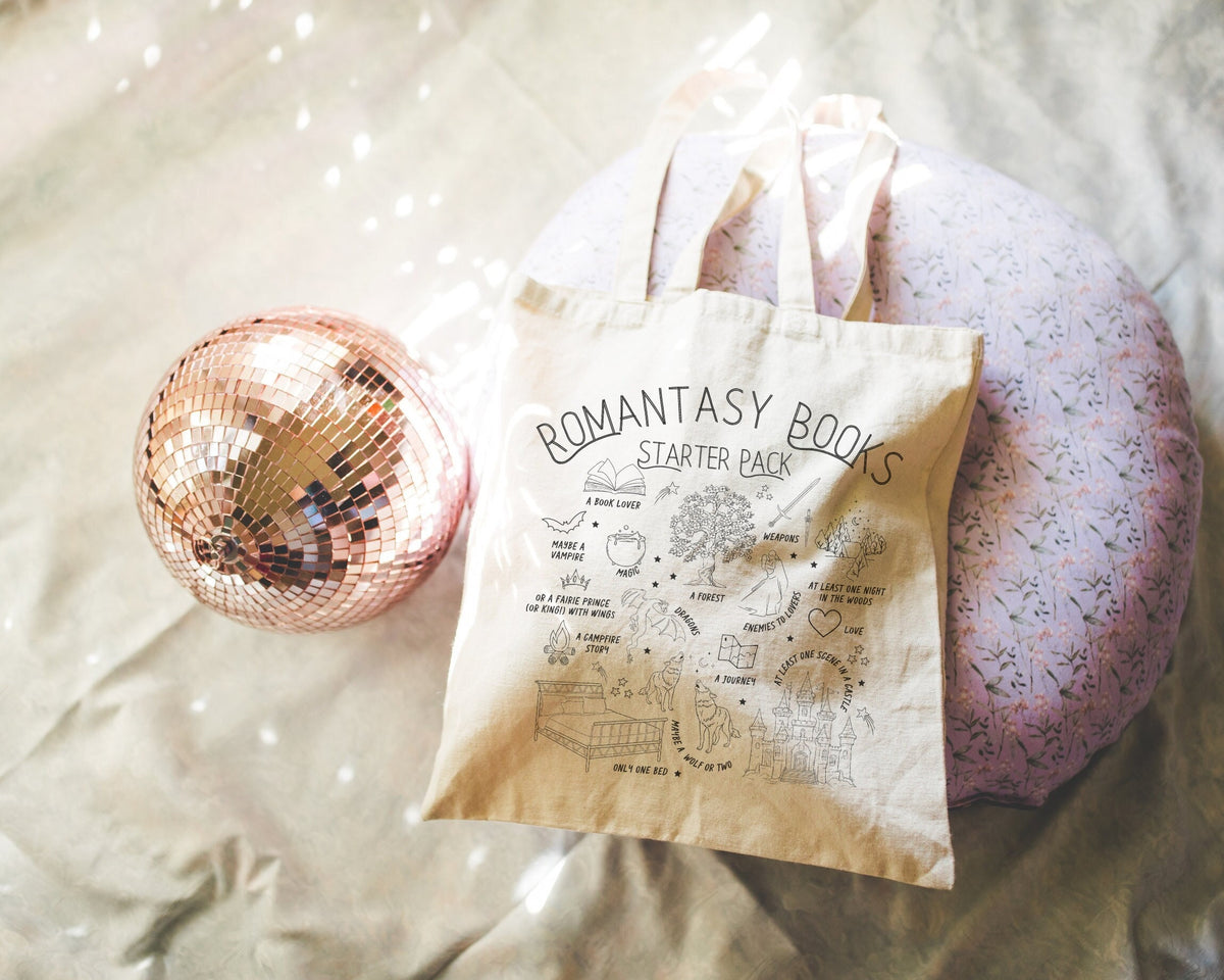 Book Lover Gift Idea Cute Romtansy Tote Bag for Fantasy Romance Reader Romantasy Books Starter Pack Boho Aesthetic Bookish Bookworm Gift Tote Bag – Everyday Comfort · Great Gift For Fans