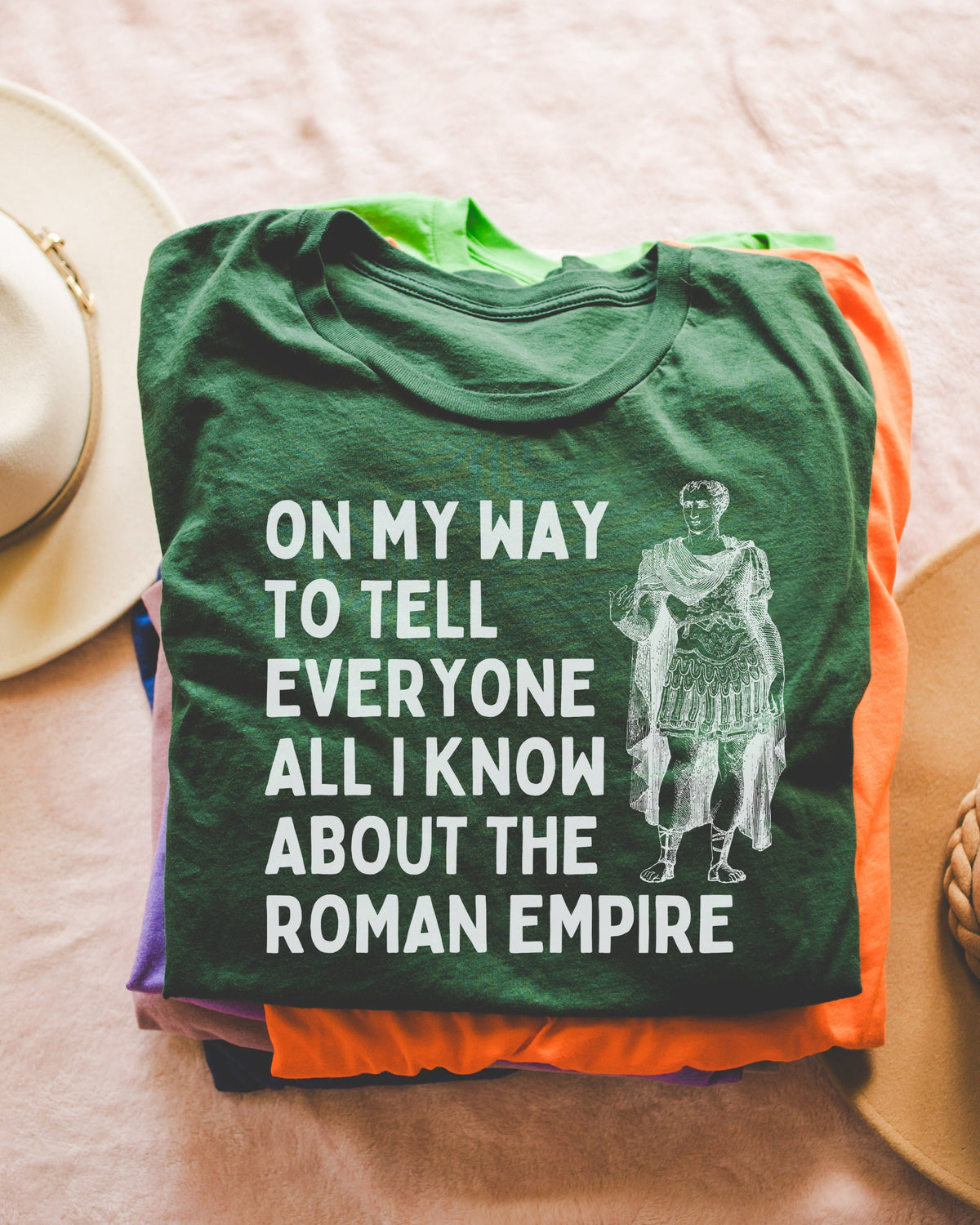Funny Roman Empire History Tee Shirt for History Buff Social Studies Teacher On My Way To Tell Everyone All I Know About The Roman Empire Graphic Tee – Bold Style · Trending Graphic Apparel