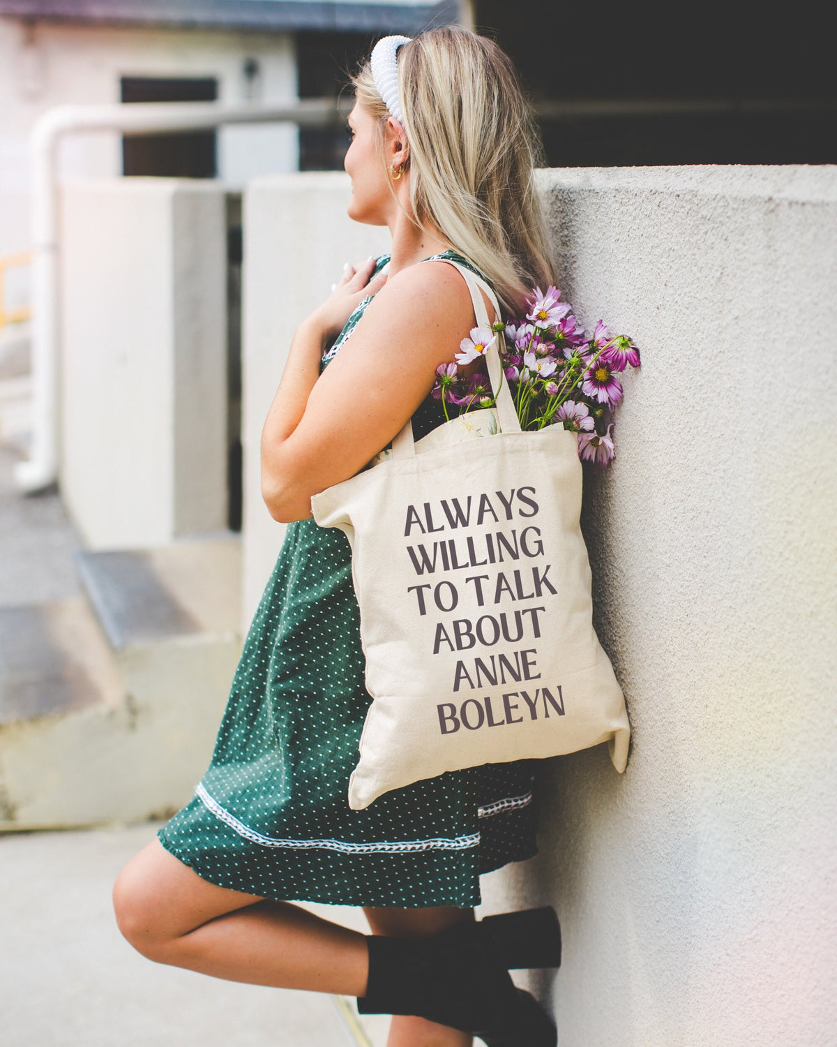 Anne Boleyn Tote Bag Always Willing To Talk About Anne Boleyn Funny History Tote for Professor Social Studies Teacher History Gift Tote Bag – Easygoing Wear · Great Gift For Fans