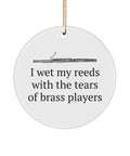 Funny Bassoon Ceramic Ornament Funny Bassoon Gift Bassoonist Gift Ceramic Ornament With Gold Ribbon Tears of Brass Players Graphic Tee – Everyday Comfort · Top Pick For Any Outfit
