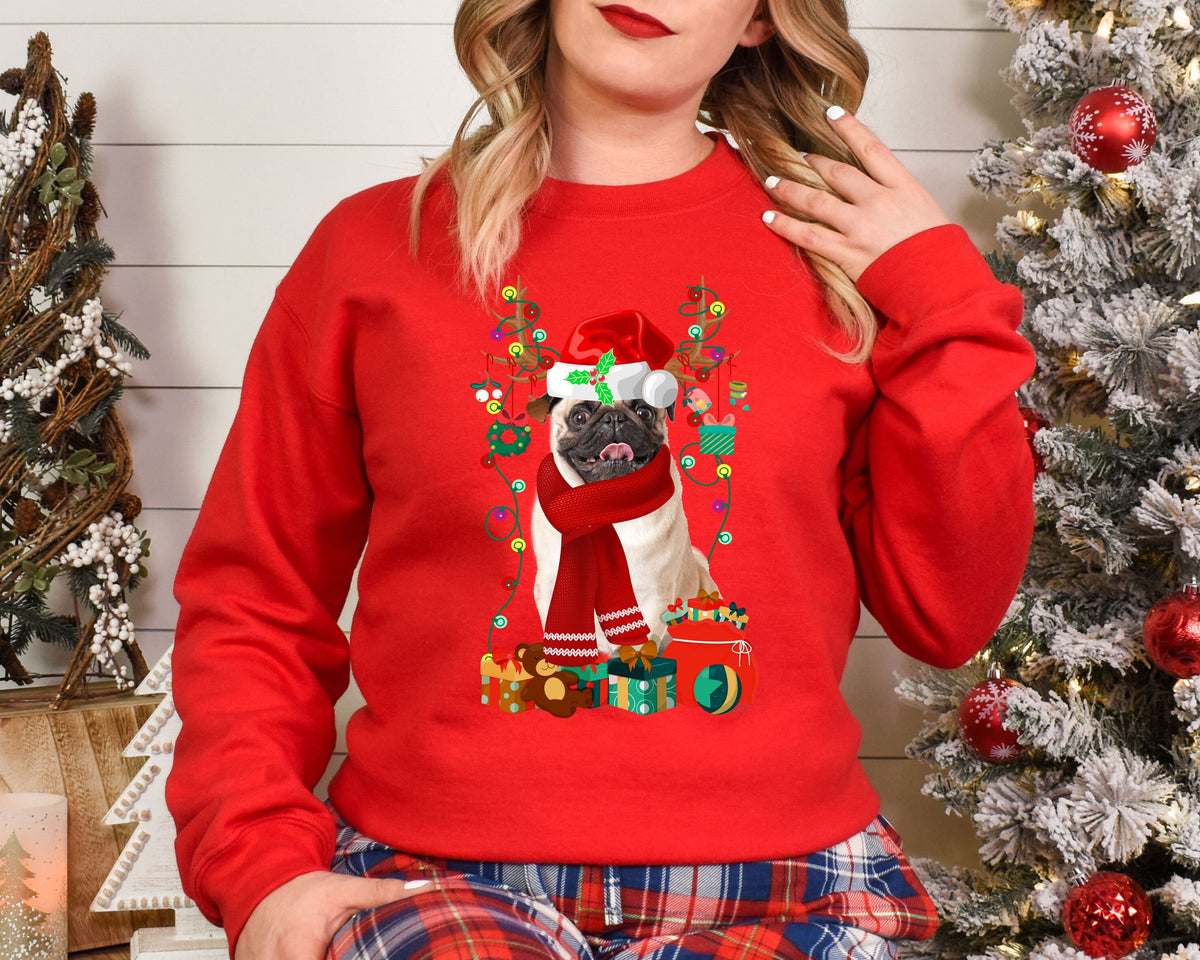 Xmas Sweatshirt Pug Dog Christmas Sweater Unisex Xmas Jumper Day Stocking Filler Sweatshirt – Premium Graphic · Trending Graphic Apparel