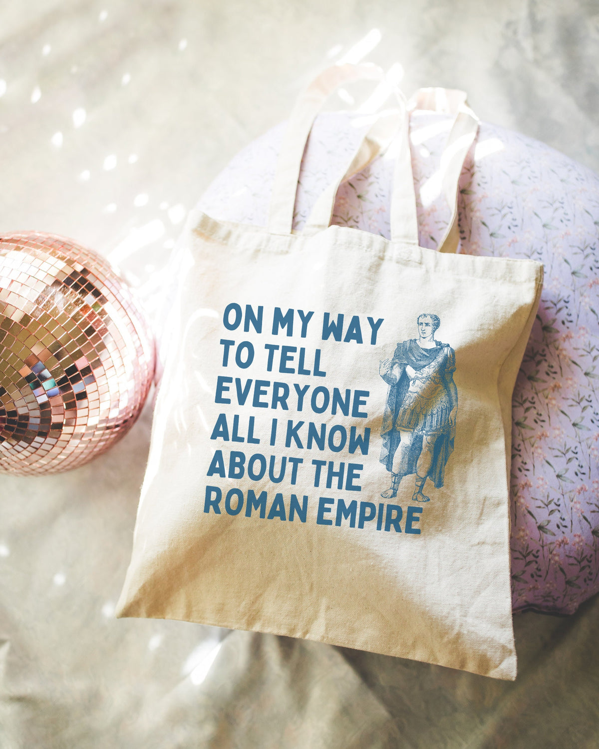 Funny Roman Empire History Tote Bag for History Buff Social Studies Teacher On My Way To Tell Everyone All I Know About The Roman Empire Tote Bag – Warm & Stylish · Perfect For Daily Wear